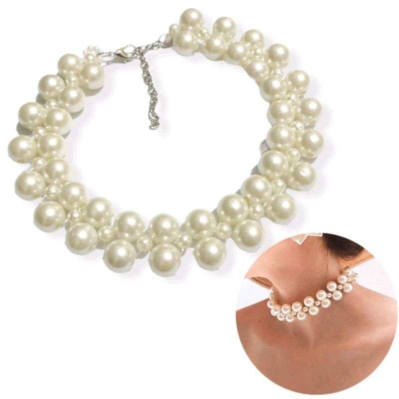 Jual Juliette Big Pearl Korean Choker 