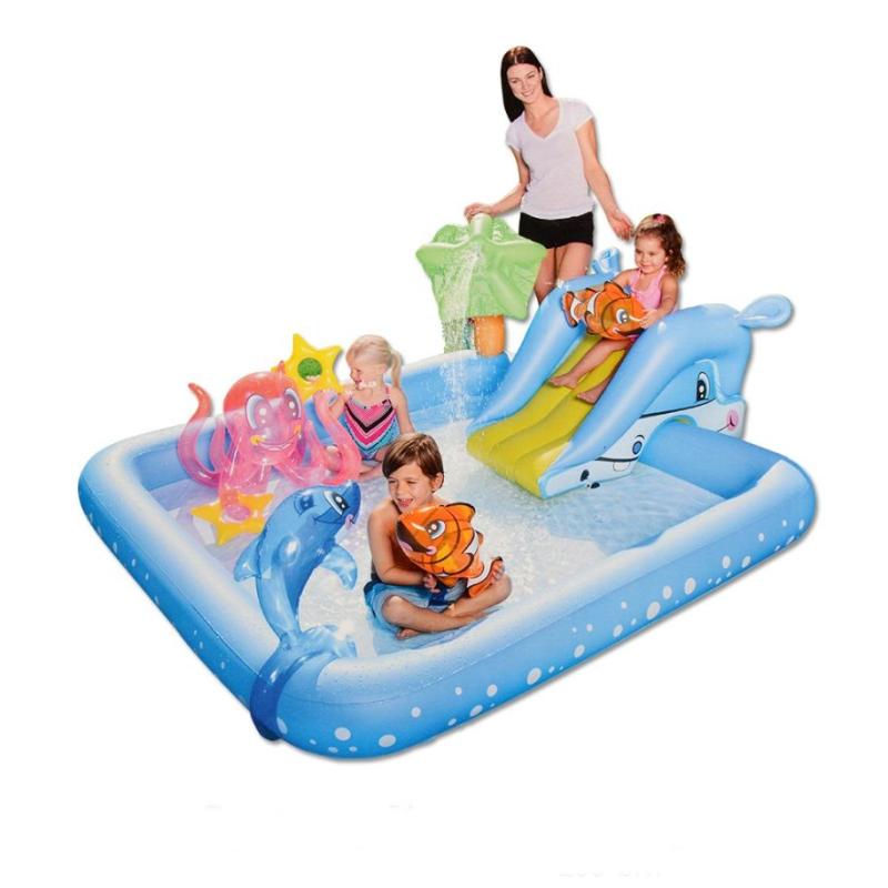 Jual Bestway 53052 Fantastic Aqua Kolam Renang Perosotan Anak Uk 239 X 206 X 86 Online Oktober 2020 Blibli Com
