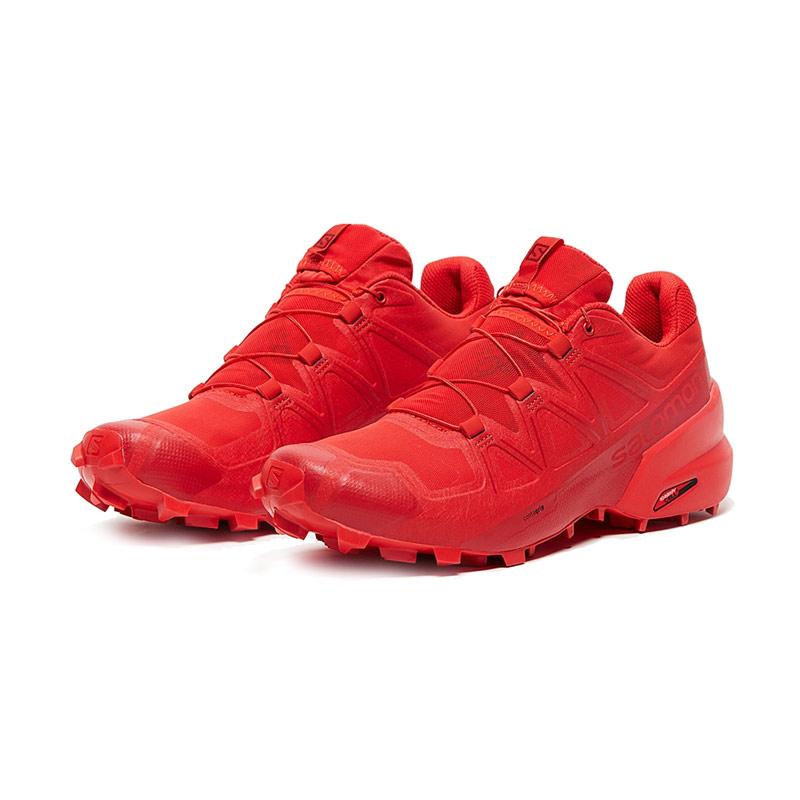 Jual Salomon Men Speed Cross 5 Trail High Risk Running Shoes Red Or Barbados Cherry Online November 2020 Blibli Com