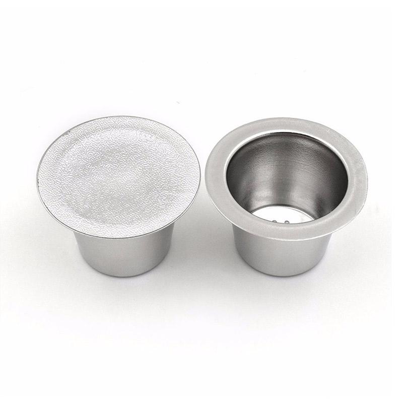 h ikea reusable stainless steel nespresso refillable coffee capsule refilling cup filter machine with lid seals