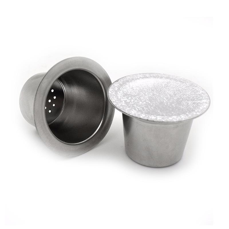 h ikea reusable stainless steel nespresso refillable coffee capsule refilling cup filter machine with lid seals