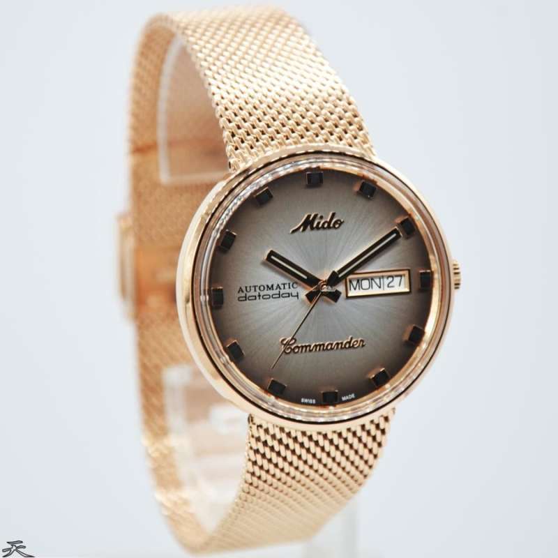 Promo MIDO M8429.3.23.11 Commander Shade Jam Tangan Pria Rose Gold