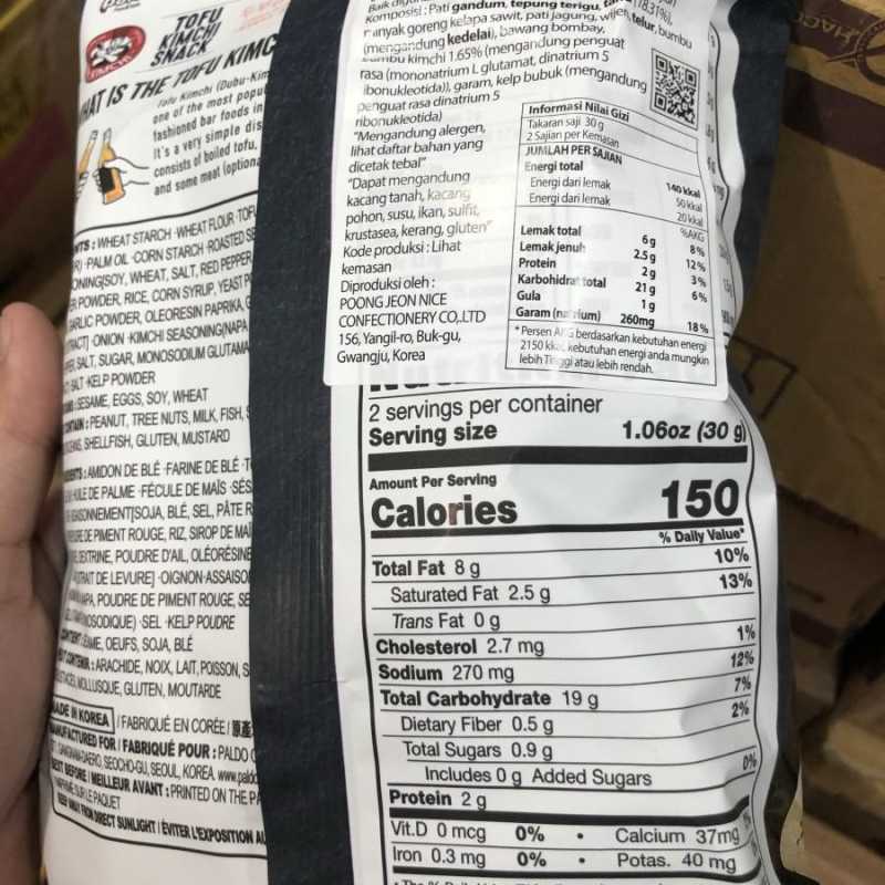 Jual tofu kimchi snack paldo 60gram di Seller kentjana mulia ...