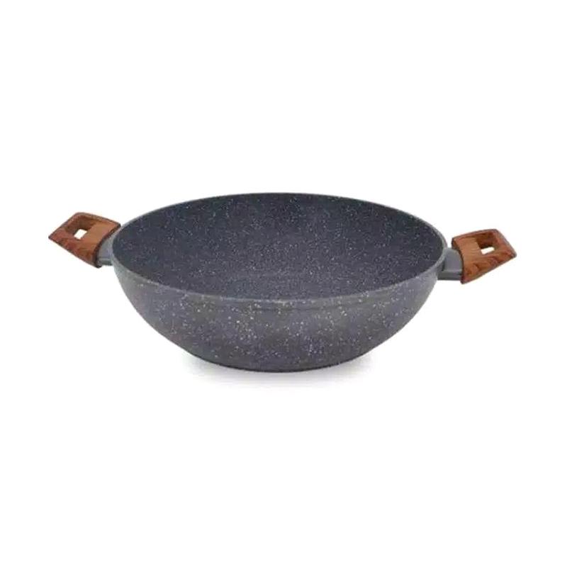 Jual Cyprus Kitchen House Kuali 30cm Gagang Kayu Marble Non Stick Granit Induksi Wajan Online September 2020 Blibli Com