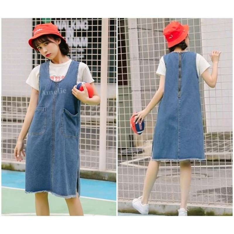 Overall dress korea cheap