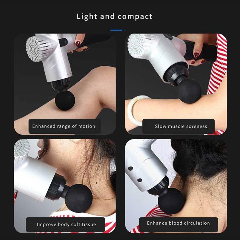 Jual Eds Pro Massage Gun Portable Deep Tissue Percussion Massager With 6 Attachment Heads Us Plug Online Oktober 2020 Blibli Com