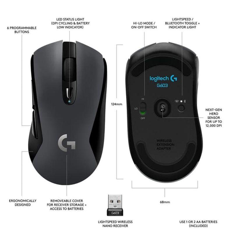 Jual Logitech G603 Lightspeed Wireless Gaming Mouse Murah Maret 2020 Blibli Com