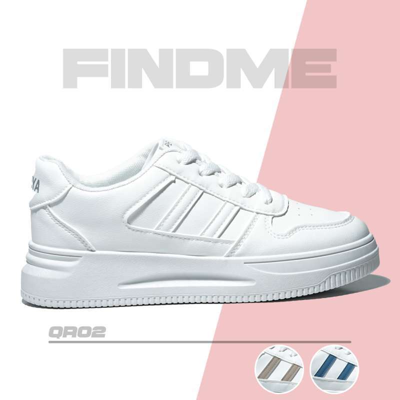 SEPATU SNEAKERS WANITA DAYLIGHT KEKINIAN AIDAS KEREN WHITE COZY GOOD BAHAN  PU IMPORT QR02