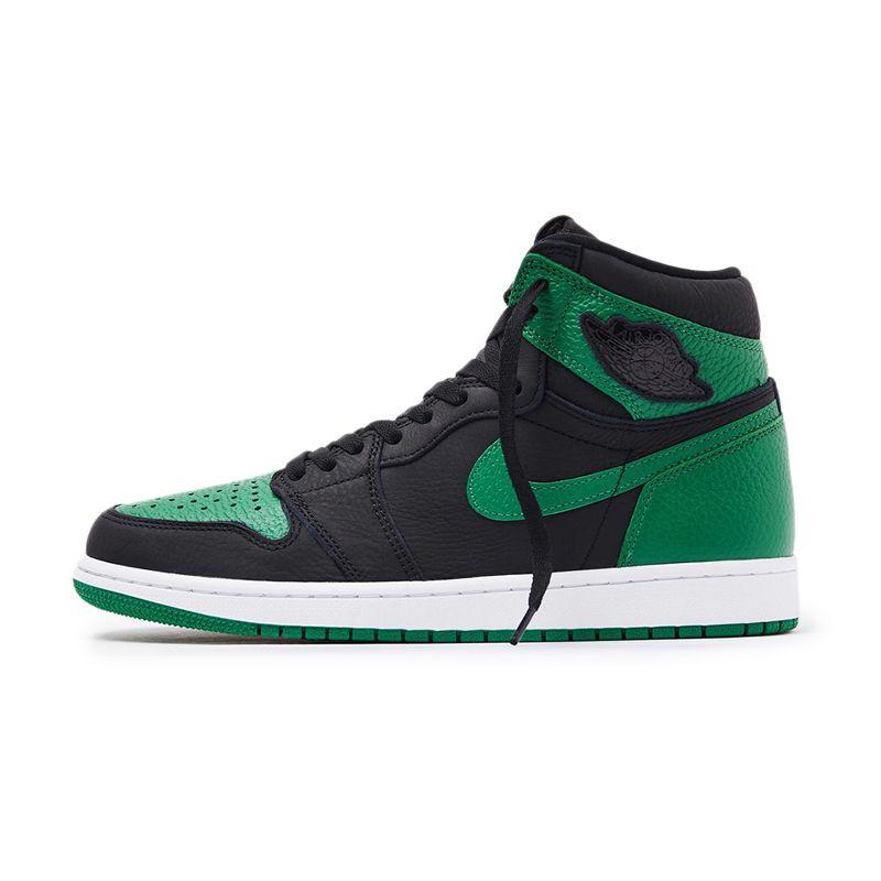 Jual Nike Air Jordan 1 Retro High Og Black Pine Sepatu Basket Green Online Oktober 2020 Blibli Com