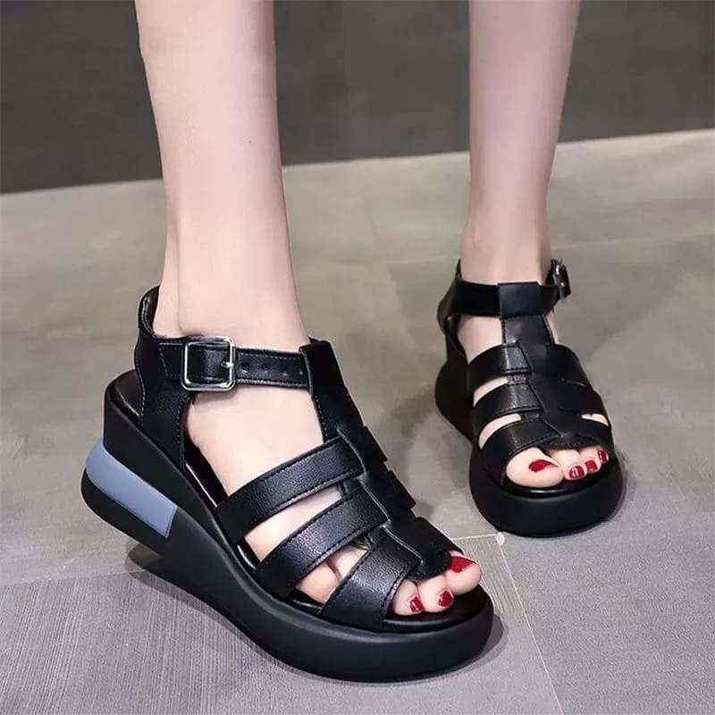 Vice NAYY Sepatu Sandal Wedges Korea Kronco TH02