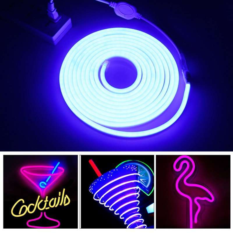 lampu led neon flex 220v ac flexible sign led strip selang neonflex 8w