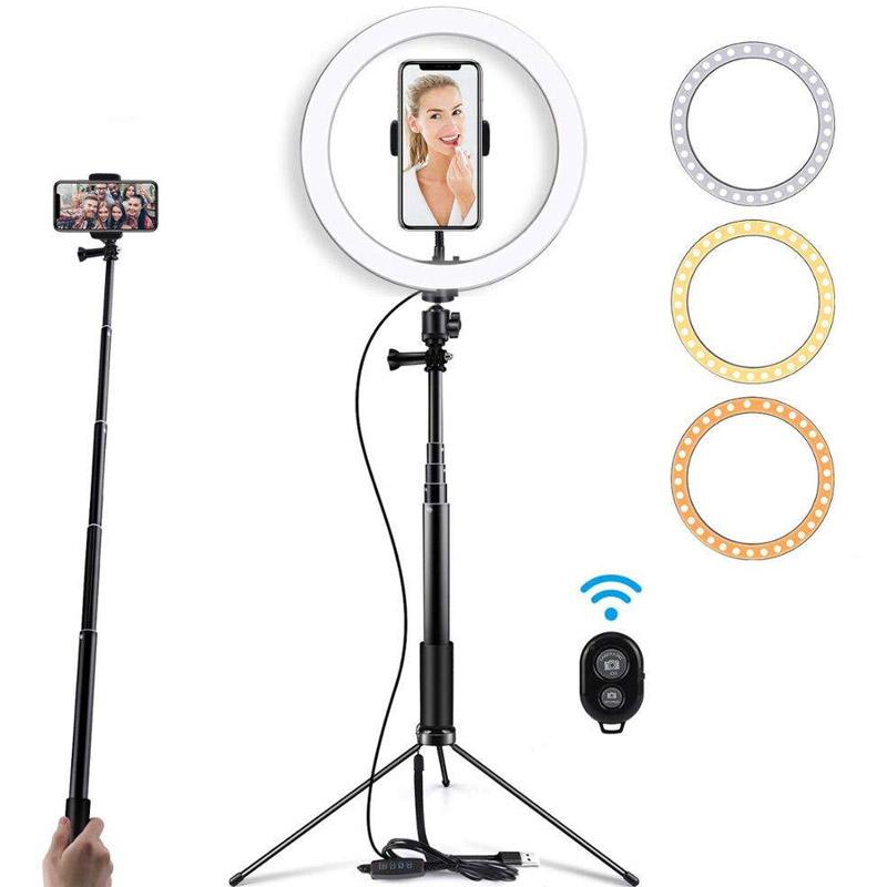 oem selfie led ring light with tripod stand 10 inch