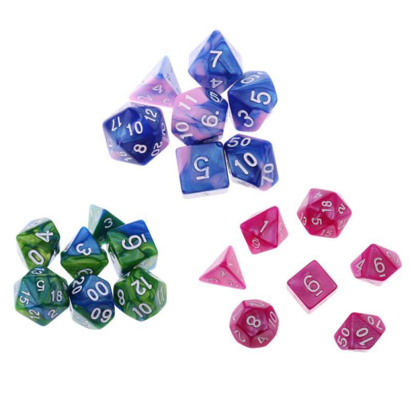 Jual Oem Polyhedral Acrylic Dice Set Games D6 D10 D For D D Trpg Dice Game 14pcs Terbaru Juni 21 Blibli