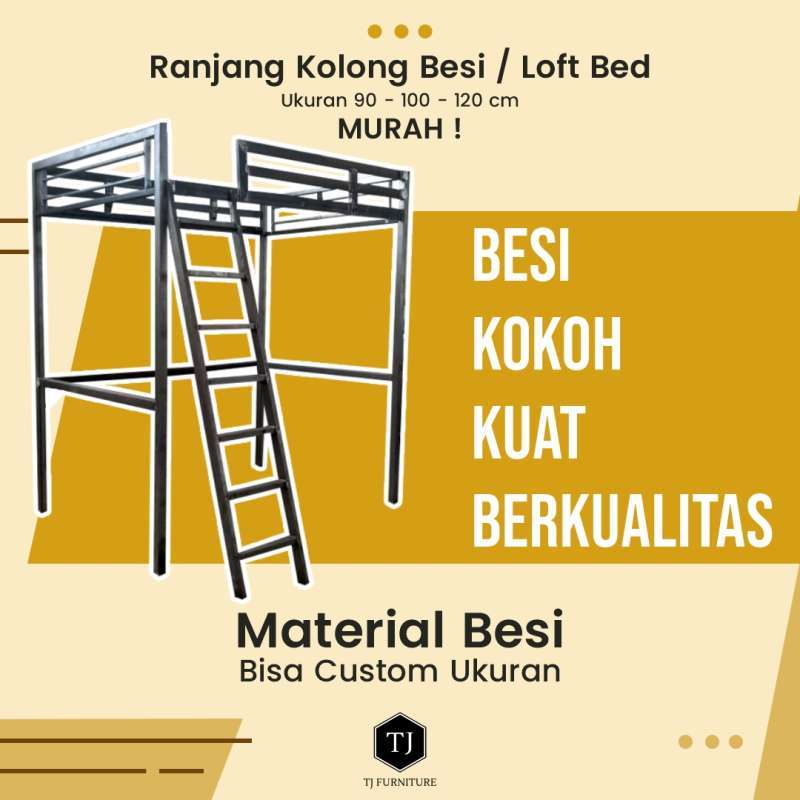 Jual Ranjang Susun Kolong Besi Tempat Tidur Tingkat Besi Divan