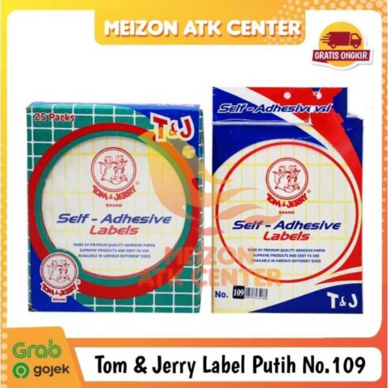Jual Label Tom and Jerry No.109 Kertas Putih / Stiker Paper ...