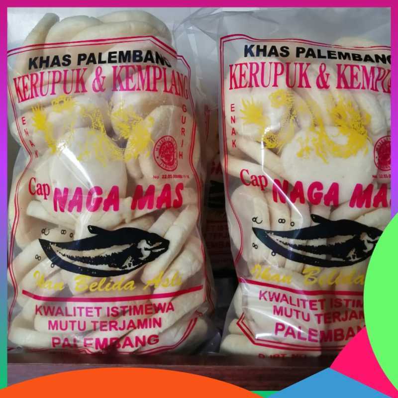 kerupuk kemplang khas palembang naga mas 250 gram kemplang kancing bulatan kecil