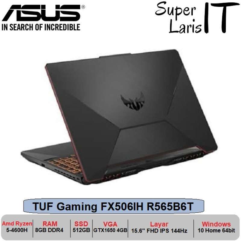 Jual Laptop Asus Tuf Gaming Fx506ih R565b6t R5 4600h Gtx1650 15 6 Ips 144hz Online Desember 2020 Blibli