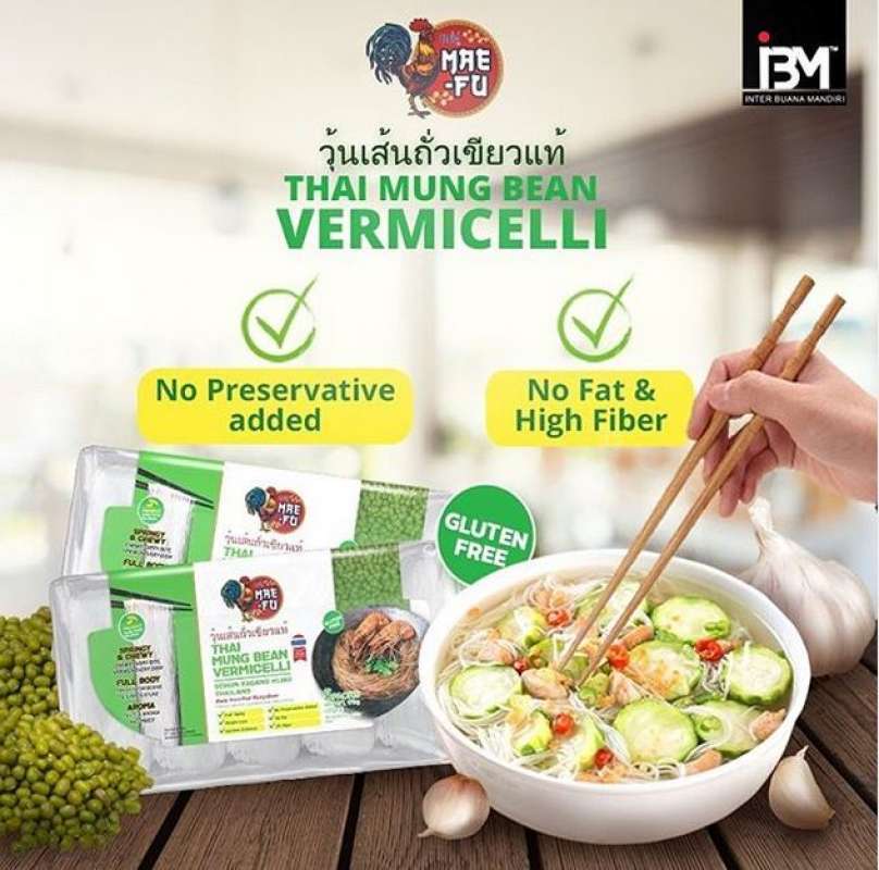 Jual Mae Fu Thai Mung Bean Vermicelli Bihun Soun 175g Online September 2020 Blibli Com