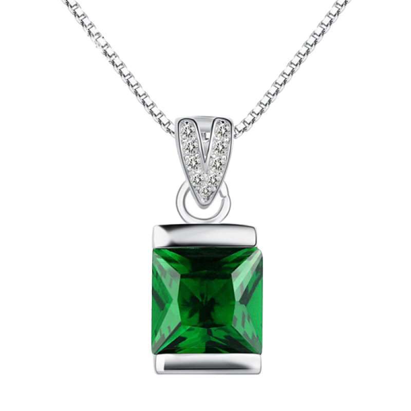 Jual Green Gemstone Pendant Valentines 