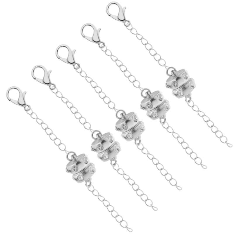 Promo 5Pcs Silver Crystal Magnetic 