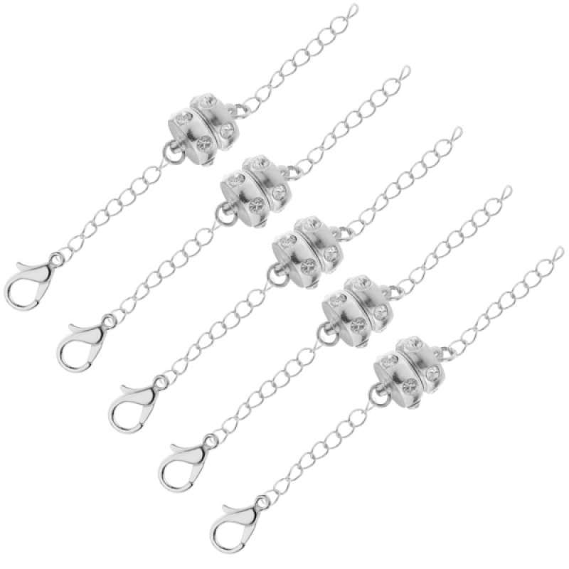 Promo 5Pcs Silver Crystal Magnetic 