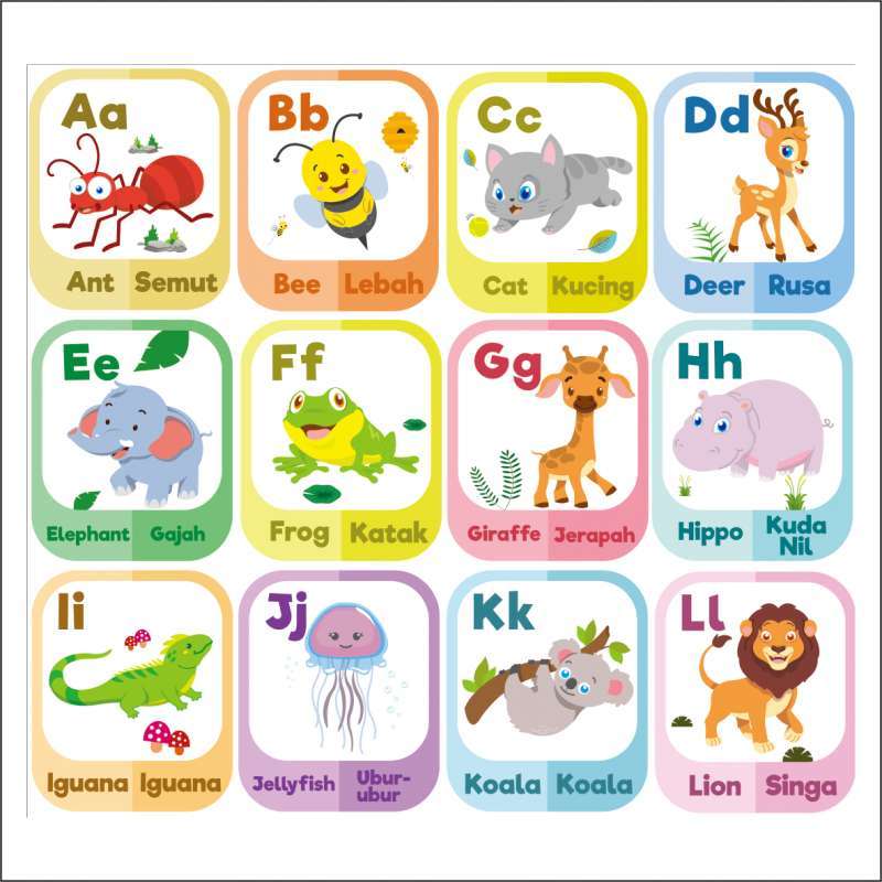 Jual Flashcard Alphabet Animals Flash Card Kartu Pintar Kartu Edukasi Anak Kartu Belajar Terbaru Juli 2021 Blibli