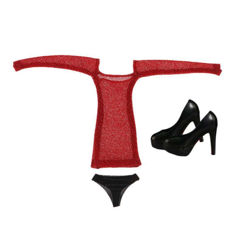 High Heel Shoes for 12inch DML TTL Toys 1//6 Split Skirt Dress