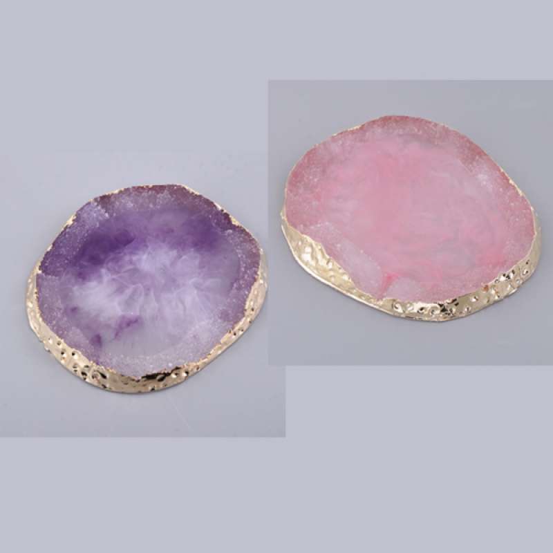 Jual 2x Imitation Agate Resin Stone Nail Art Palette Coaster Mat Jewelry  Pendants di Seller Homyl - China | Blibli