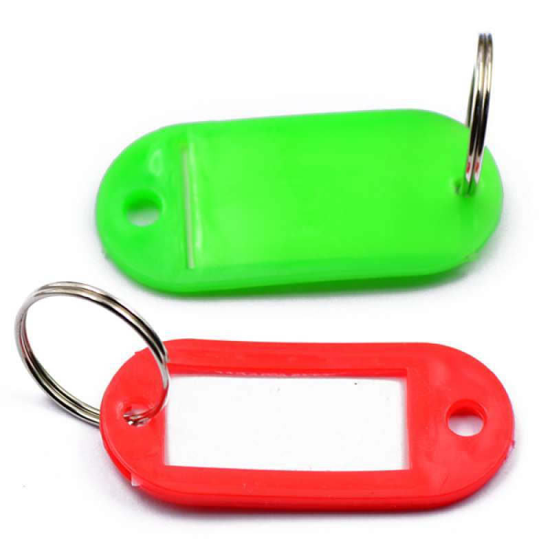 Jual 10pcs Assorted Colors Key Id Tags Ring Keyring Keychain With Label Window Online Oktober 2020 Blibli Com