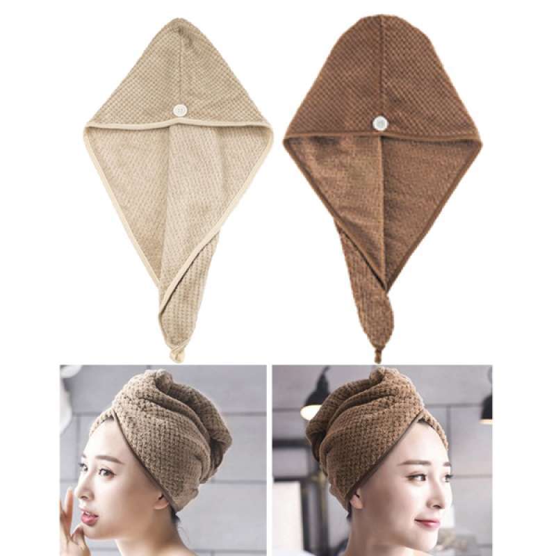 1Pc Fast Drying Hair Absorbent Towel Quick Turban Wrap Soft Shower Bath Hat