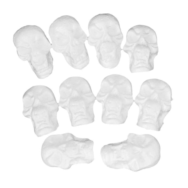 10pcs 55mm Creative Halloween Skull Polystyrene Styrofoam Foam DIY Materials 