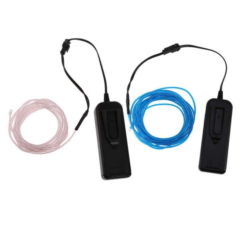 Jual 2x 5m Neon Glow Led Light Flexible El Wire Dance Car Party Decor Blue White Online Januari 2021 Blibli