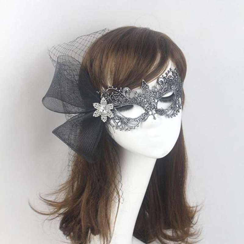 Promo Vintage Lady Lace Mesh Crystal 