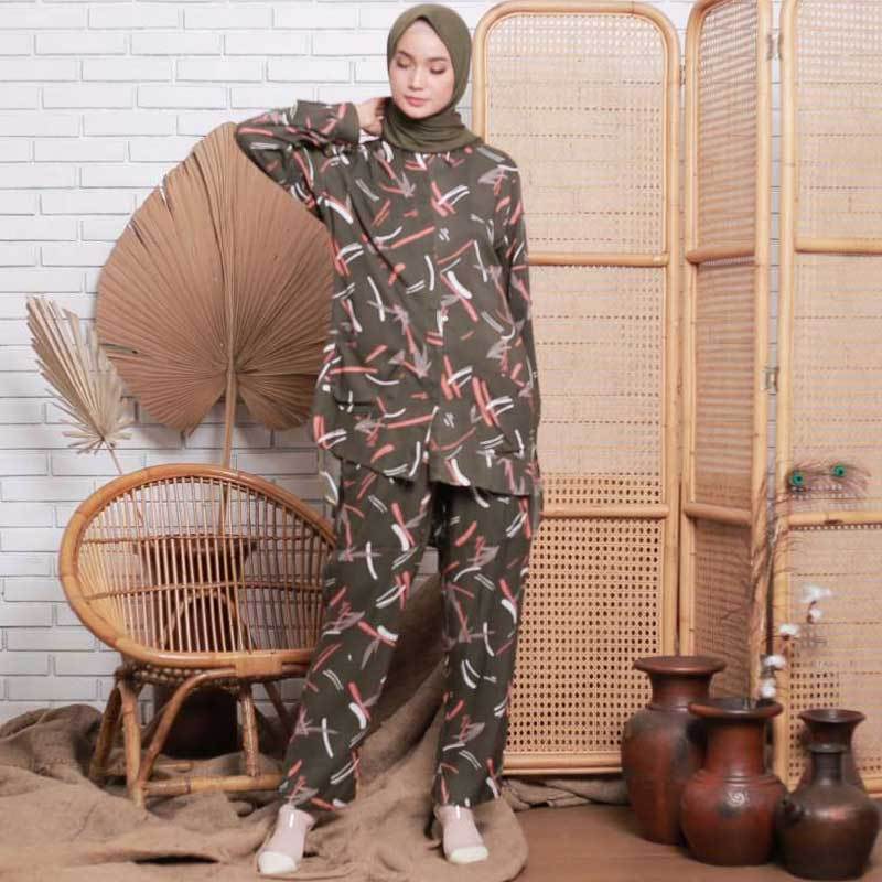 Jual Setelan Piyama Wanita Katun Rayon Lengan Panjang Motif Aludra Fit To Xl Semua Ukuran Army Di Seller Shanumshop Kota Jakarta Timur Dki Jakarta Blibli
