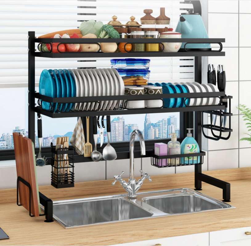 Jual Rw 132 Rak Piring Atas Wastafel Sink Rack Size 85 Cm 2 Tier Stainless Online April 2021 Blibli