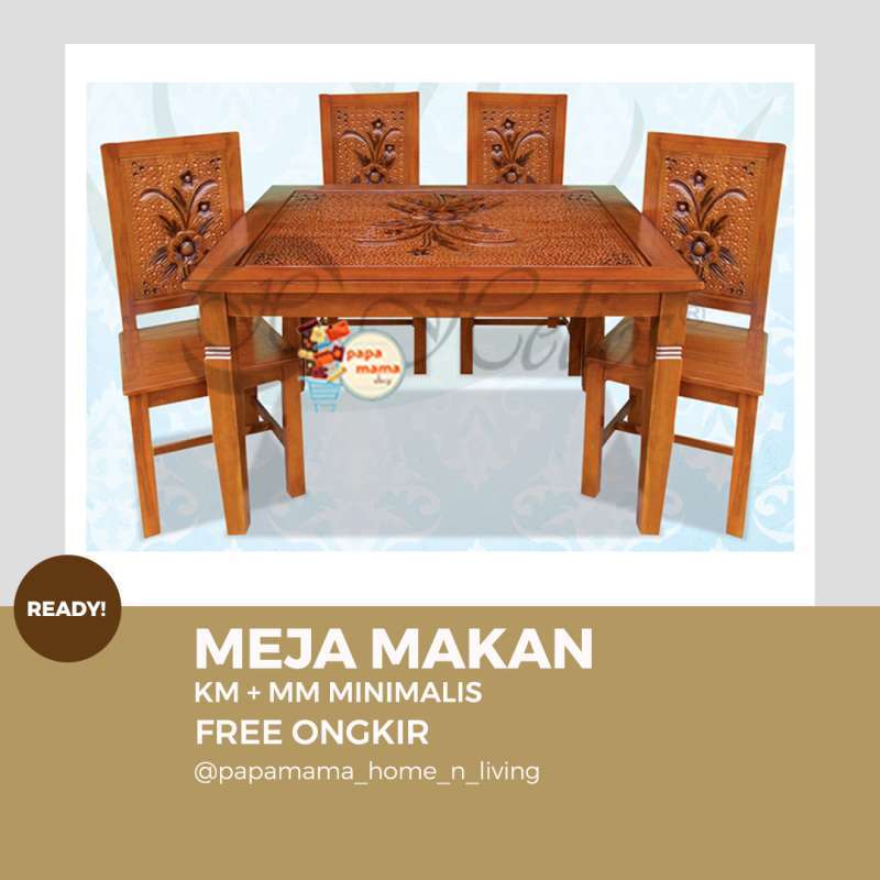 Jual Meja Makan Jepara Murah Kayu Jati 4 Set Meja Makan Kaca Murah 4 Set Tipe Minimalis Medan Online April 2021 Blibli Kursi makan ,atau meja makan adalah salah satu perabot rumah tangga yang eajib dimiliki setiap orang. meja makan jepara murah kayu jati 4 set meja makan kaca murah 4 set tipe minimalis medan