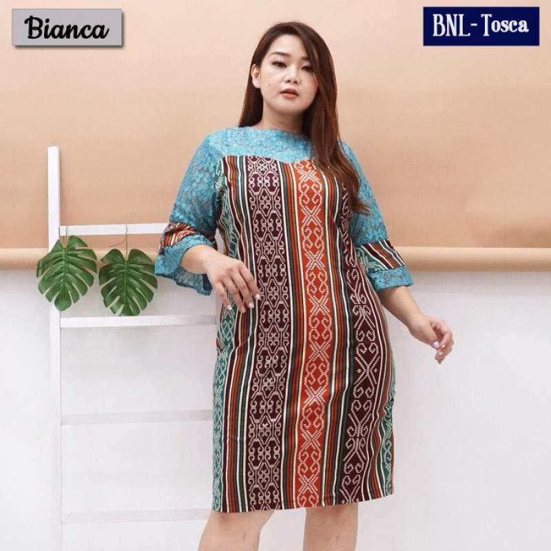 Jual Koesoema Clothing Bianca Bnl Dress Batik Jumbo Kombinasi Brokat Bigsize Fit Up To Xxl Online Desember 2020 Blibli
