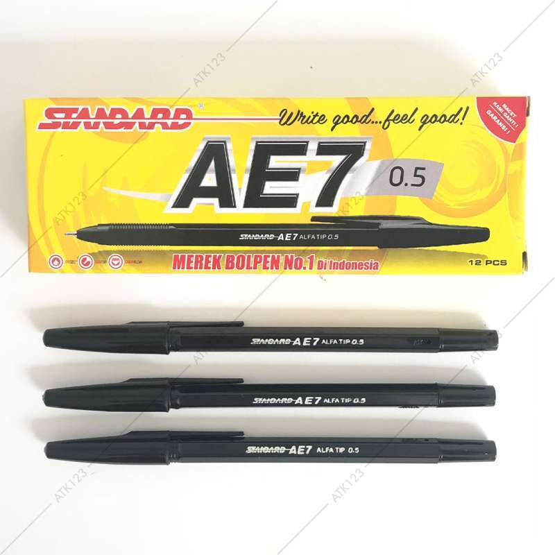 Pulpen Standard Ae7 Zyrcon 0 38 Delta Tip 1 Pack 12 Pcs Shopee Indonesia