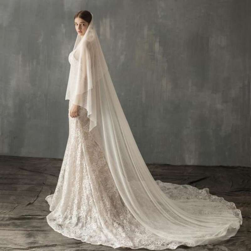 white floor length gown