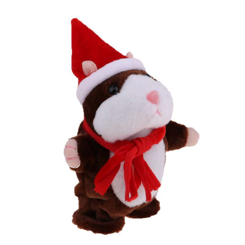 Battery Powered Squirrel Plush Sound Repeat Mimic Toy Speech Teaching Grey 