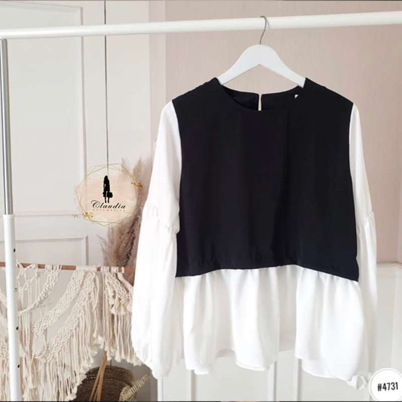 Jual Baju Wanita Blouse Wanita Blouse Monocrome Bahan Moscrepe Termurah Online Mei 2021 Blibli