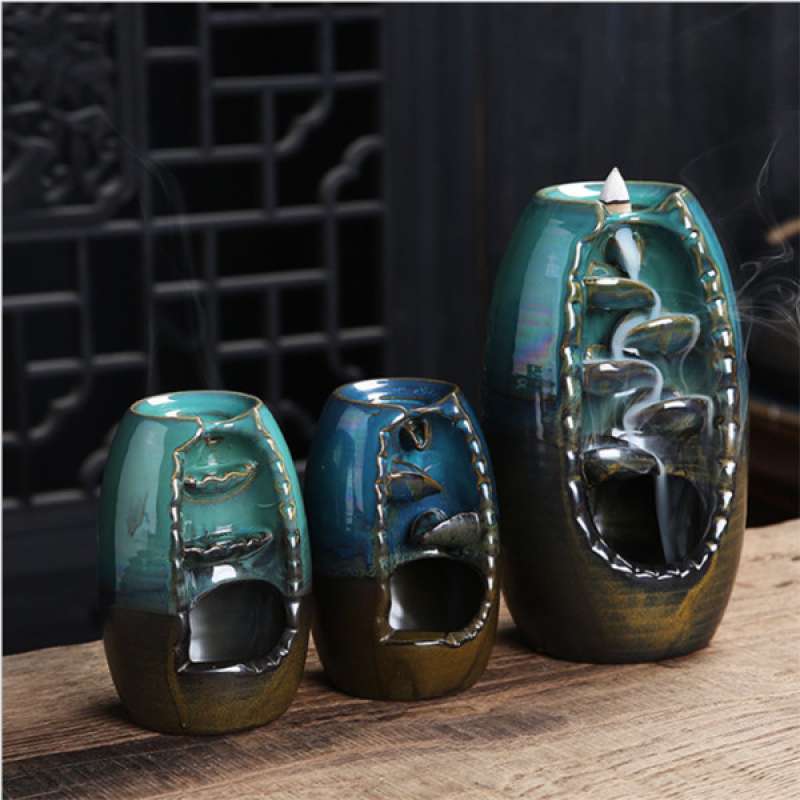 Promo Ceramic Backflow Incense Holder Waterfall Incense Burner for  Meditation di Seller Homyl - China | Blibli