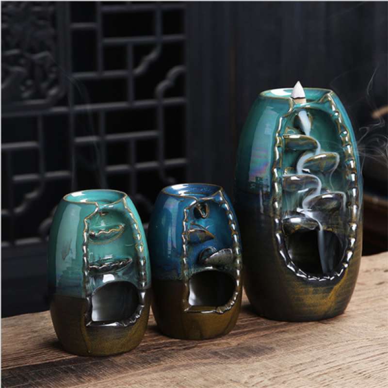 Promo Ceramic Backflow Incense Holder Waterfall Incense Burner for Meditation di Seller Homyl - China | Blibli
