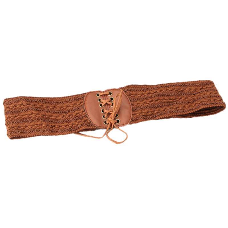 Corset Cincher Dress Braided Waistband 