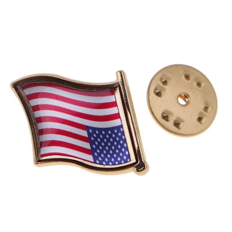 Jual 3pc Metal Flag Badge Emblem For Craft Souvenir Lapel Tie Brooches Diy Square Online November 2020 Blibli Com