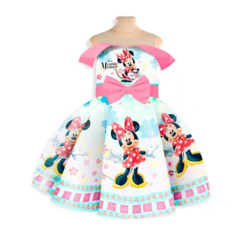 Mardi Amber Minnie Mouse Dress Anak 