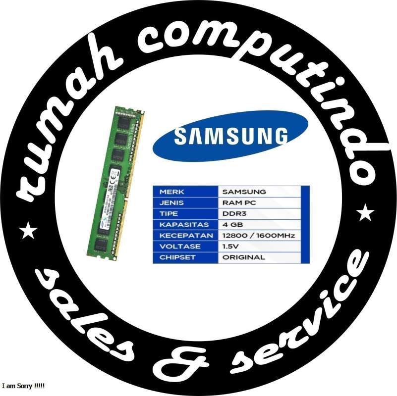RAM SAMSUNG SODIM DDR3 4GB PC 12800 1600MHZ
