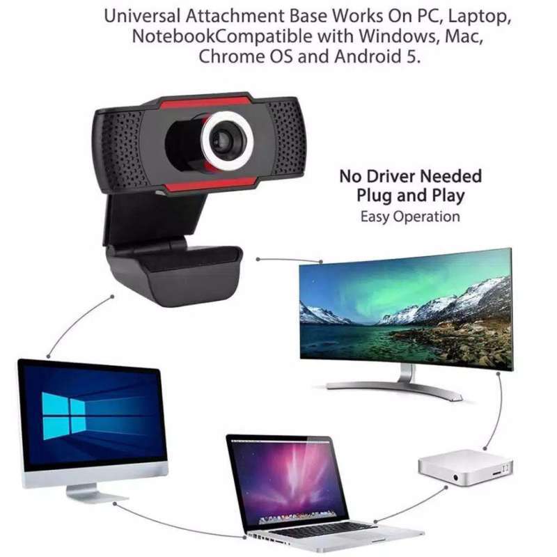webcam full hd 1080p camera pc laptop desktop usb web cam kamera live streaming zoom meeting video call skype gaming youtube obs google meet