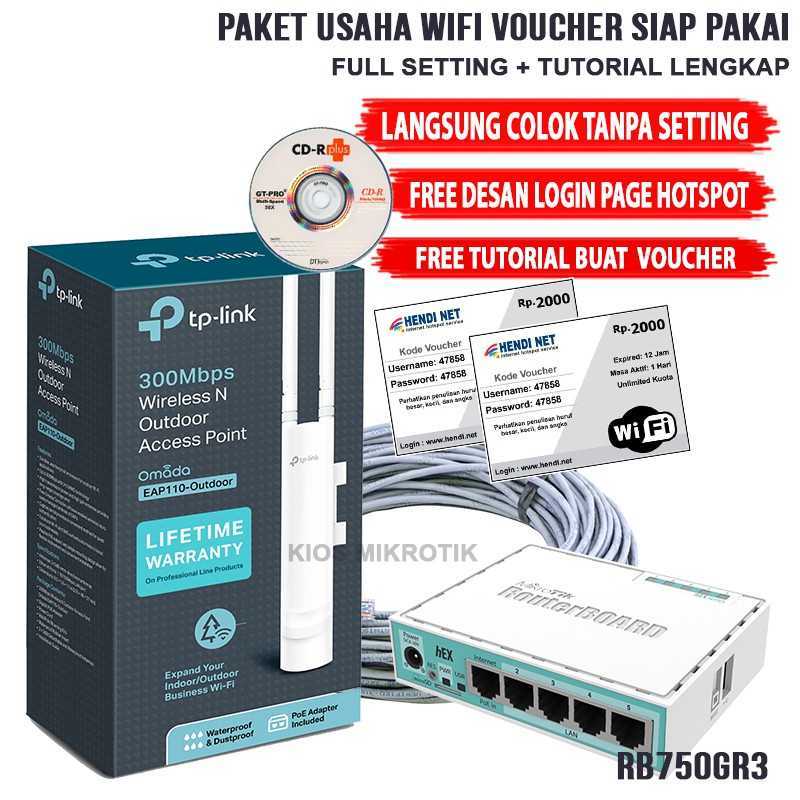Jual Paket Alat Usaha Wifi Sistem Voucher Rt Rw Net Siap Pakai Mikrotik Rb750gr3 Eap 110 Omni Outdoor Online Maret 2021 Blibli