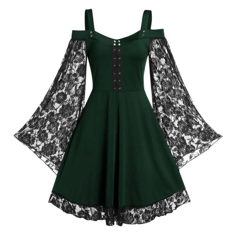Bluelans Women Gothic Cold Shoulder 